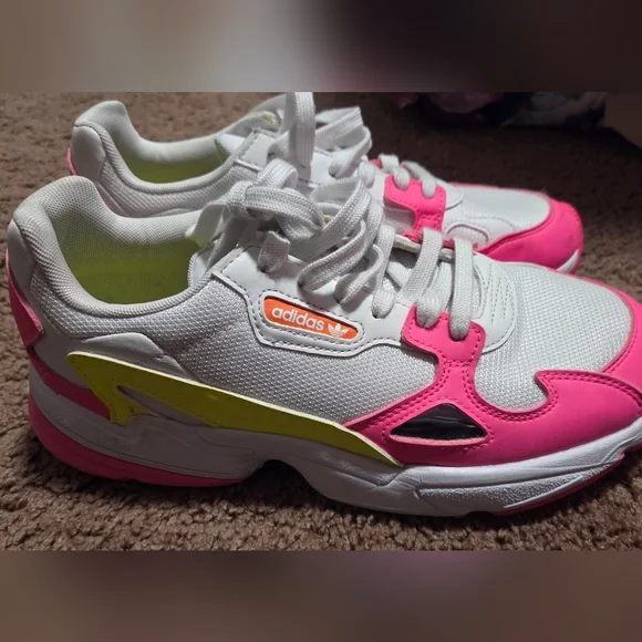 Adidas White and Pink Sneakers - Picture 1 of 5